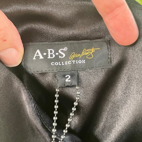 A.B.S. Collection Women's Black Silk One Shoulder Jumpsuit Size 2. NEW - Picture 9 of 11